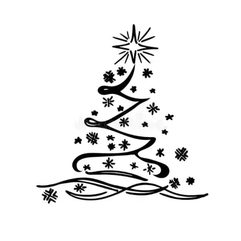 Christmas Tree Sketch Doodle Vector Illustration 63240913